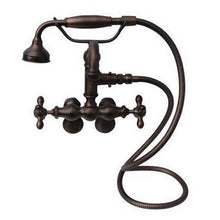 Load image into Gallery viewer, Barclay 4804-MC Hook Spout With Hand Shower Tub Wall Mount Metal Cross Holder