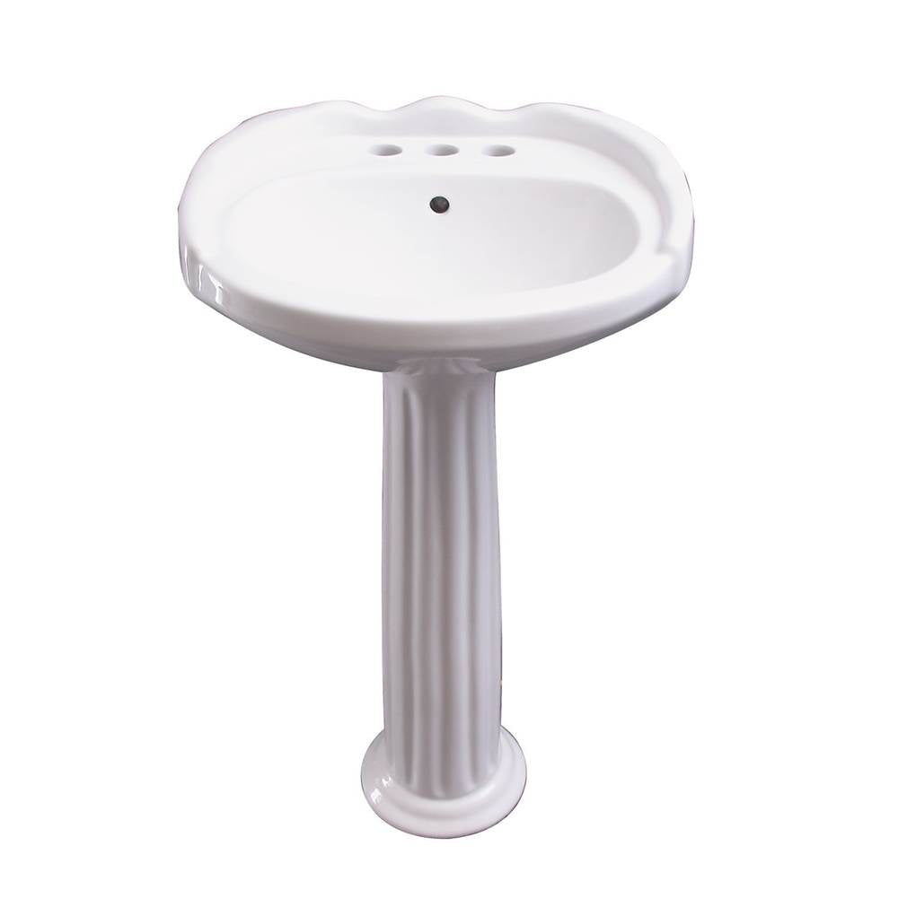 Barclay B/3-3046WH Silvi 20 Basin Only With 6 Centerset With Overflow  - White