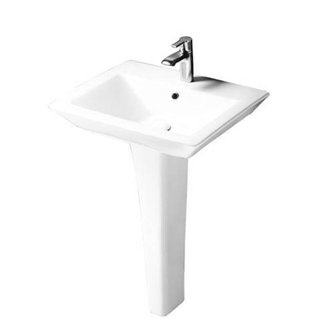 Barclay B/3-364WH Opulence 23 Basin Rect. Bowl 4 Center Set - White