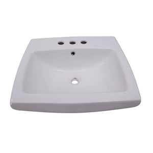 Barclay B/3-454WH Ambrose Basin Only for 4" Centerset Overflow  - White