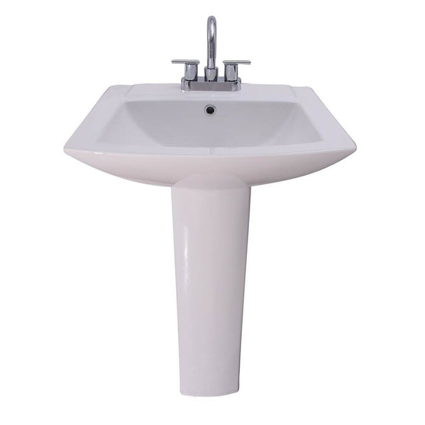 Barclay B/3-464WH Burke Basin Only for 4" Centerset Overflow  - White