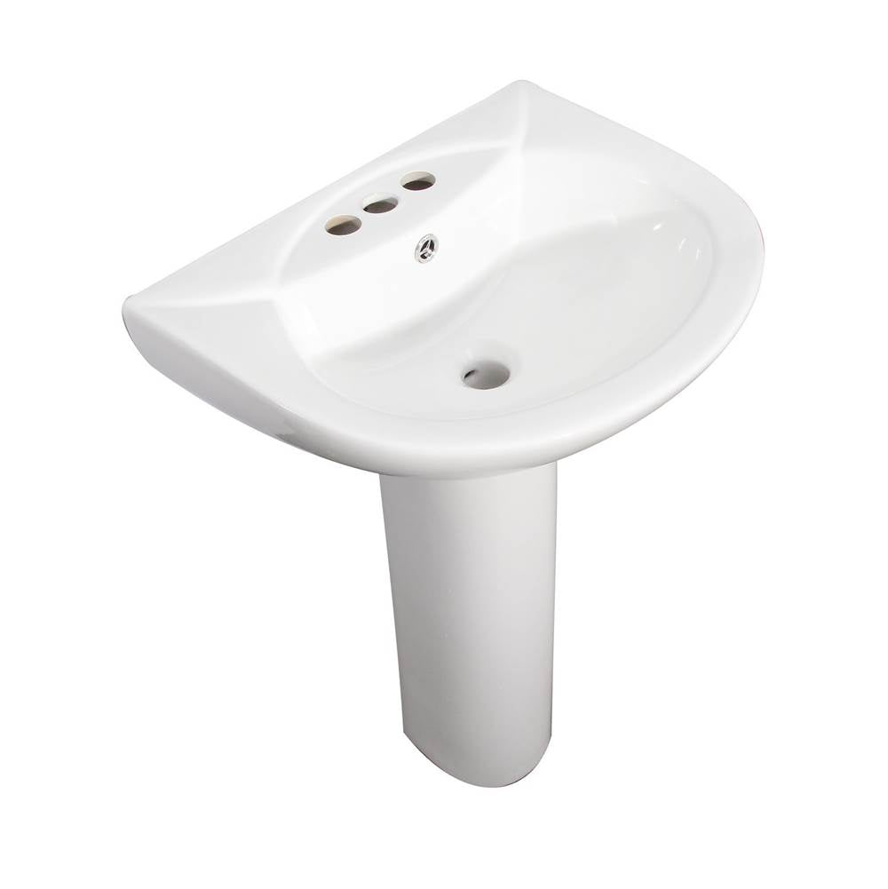 Barclay B/3-9154WH Banks Basin Only for 4