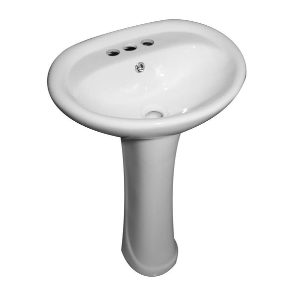Barclay B/3-9164WH Ashley Basin Only For 4" Centerset Faucet Hole Overflow  - White