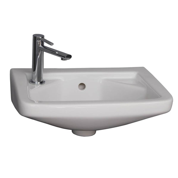 Barclay 4L-101WH Mirna Wall - Hung Basin Hole on left  - White