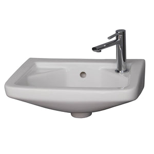 Barclay 4R-101WH Mirna Wall - Hung Basin Hole on right  - White