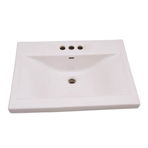 Barclay 4-274WH Mistral 650 Wall - Hung Basin 4" Centerset  - White