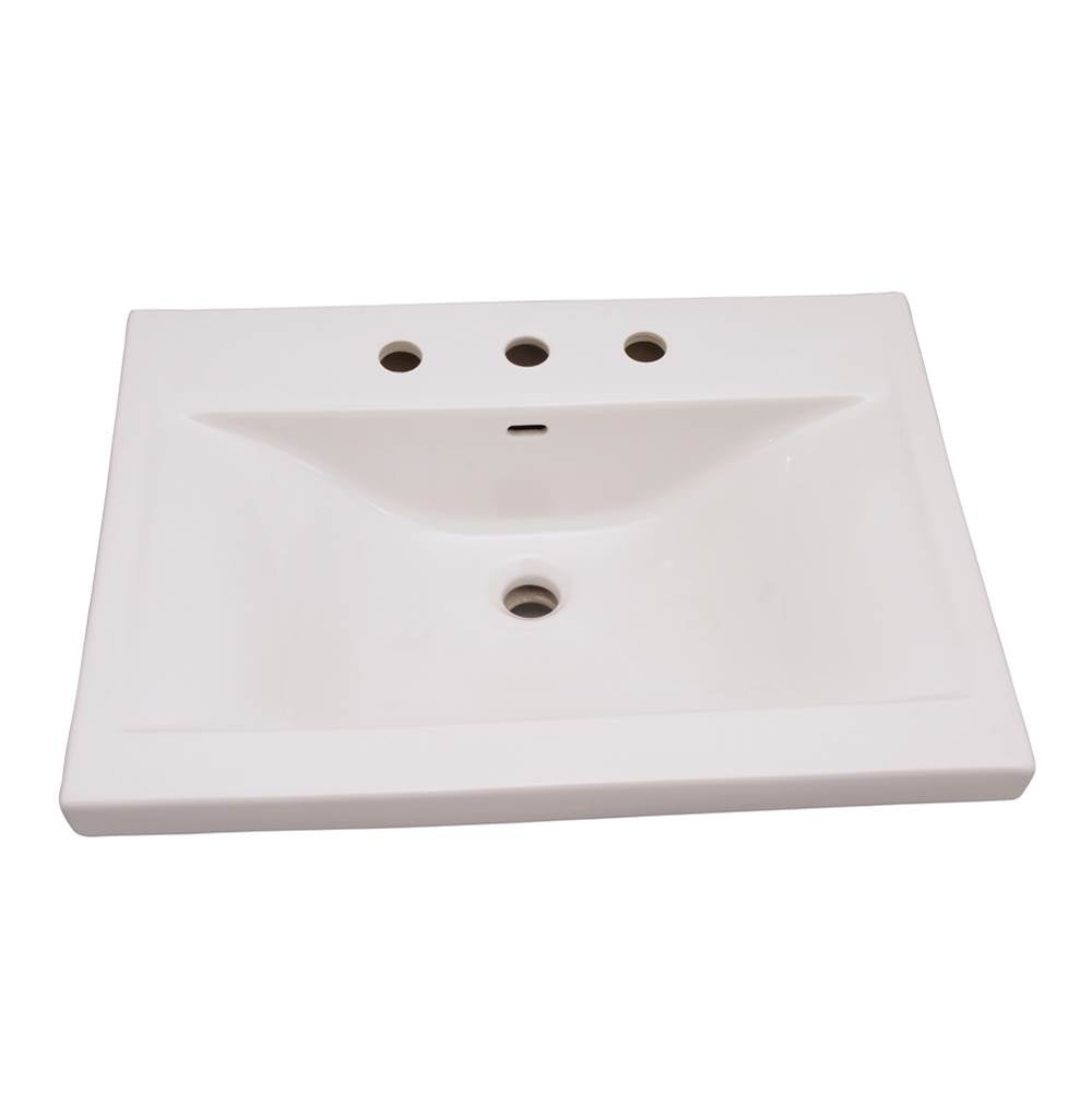 Barclay 4-278WH Mistral 650 Wall - Hung Basin 8" Centerset  - White