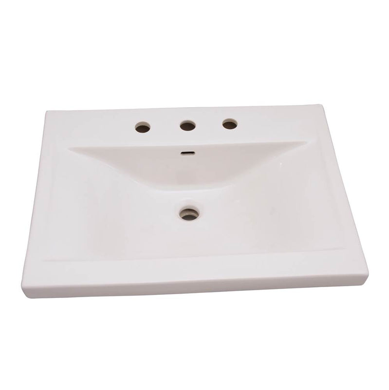 Barclay 4-278WH Mistral 650 Wall - Hung Basin 8" Centerset  - White
