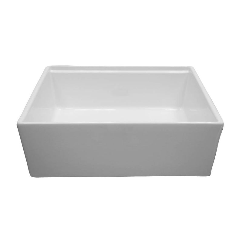 Barclay FS27AC-WH Crofton 27 Single Bowl Sink With Ledge Plain Front  - White