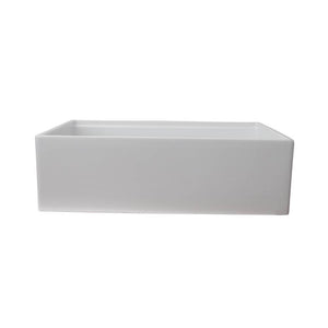 Barclay FS33AC-WH Crofton 33 Single Bowl Sink With Ledge Plain Front  - White