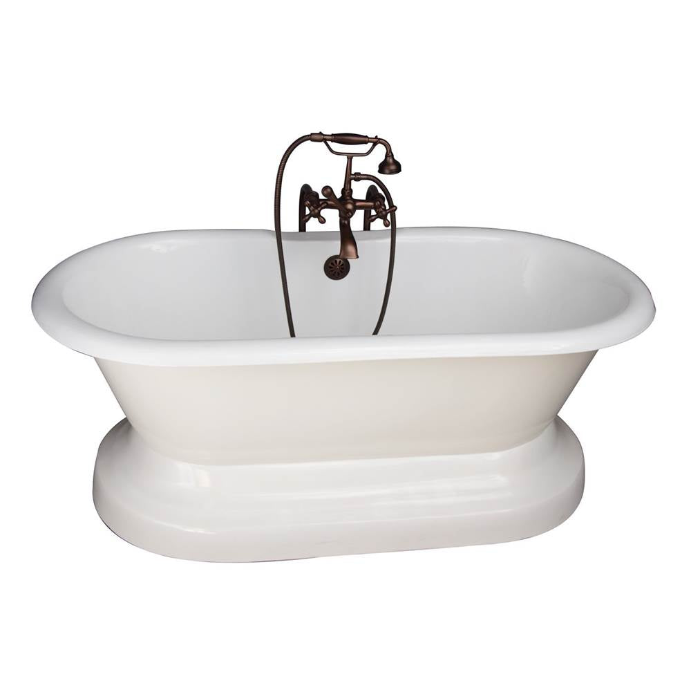 Barclay TKCTDRNB-ORB5  Tub Kit 67 Cast Iron Double Roll Top Base Filler Supplies Drain  - Oil Rubbed Bronze