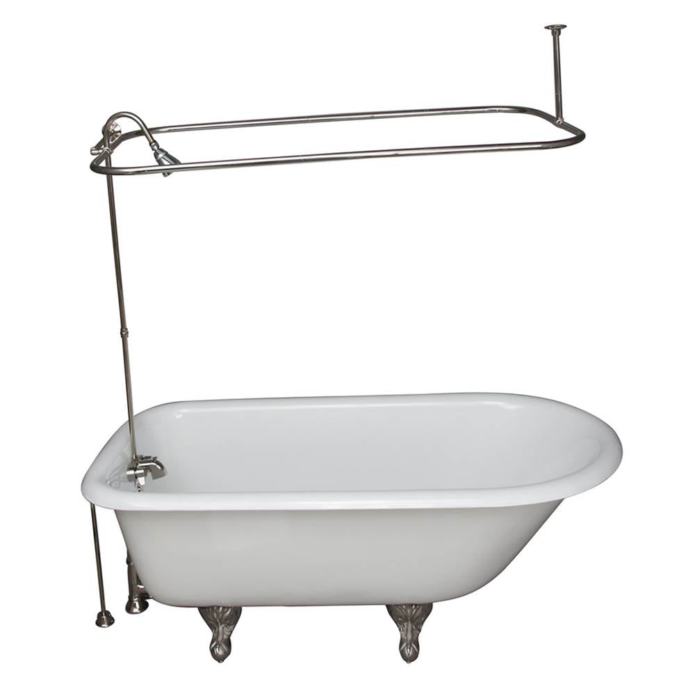 Barclay TKCTR60-PN3  Tub Kit 60 Cast Iron Roll Top Shower Unit Supplies Drain  - Polished Nickel