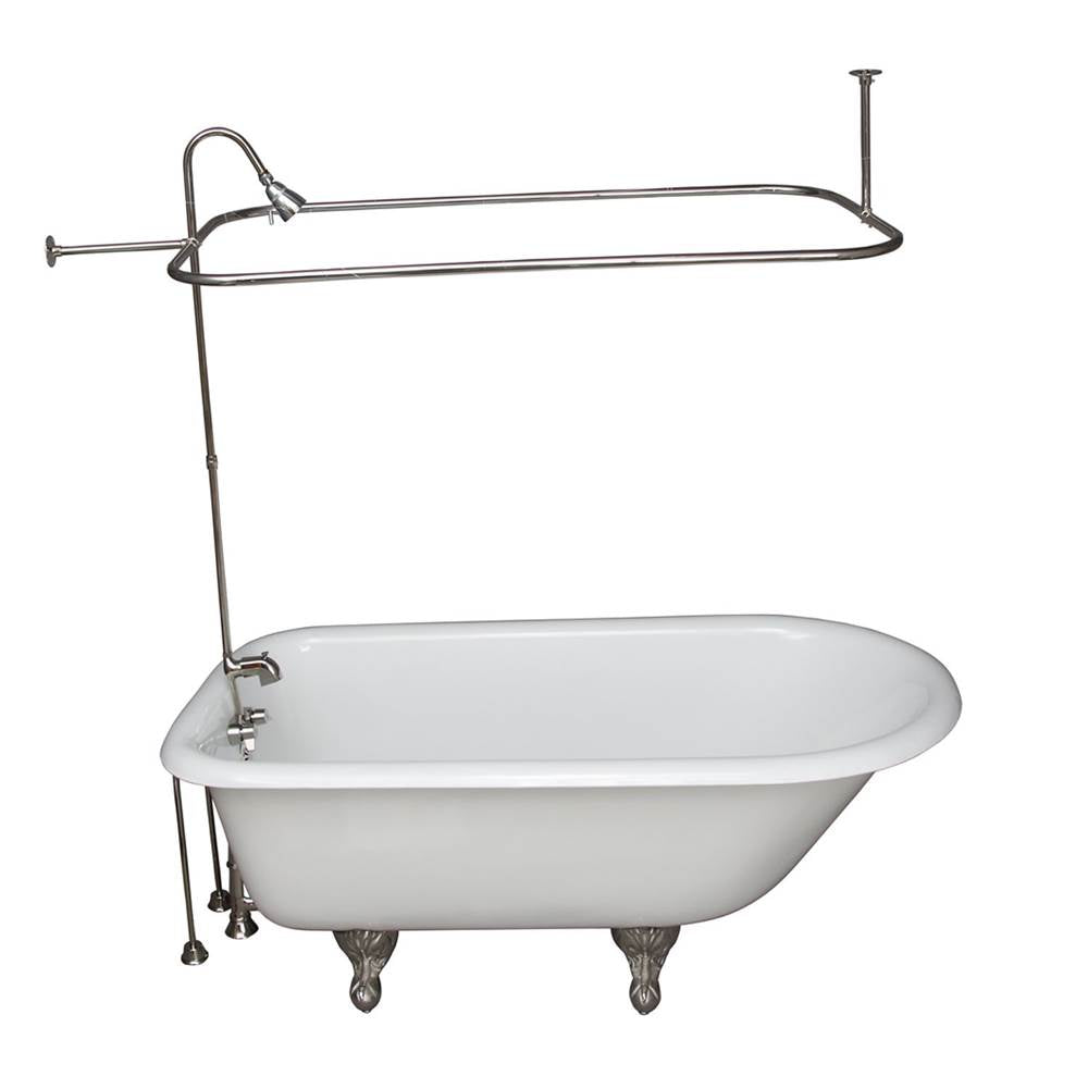 Barclay TKCTR60-PN4  Tub Kit 60 Cast Iron Roll Top Shower Unit Supplies Drain  - Polished Nickel