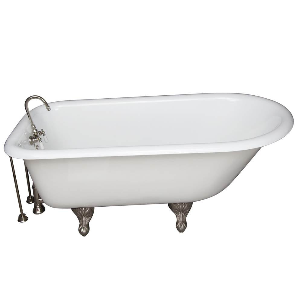 Barclay TKCTR60-PN6  Tub Kit 60 Cast Iron Roll Top Tub Filler Supplies Drain  - Polished Nickel