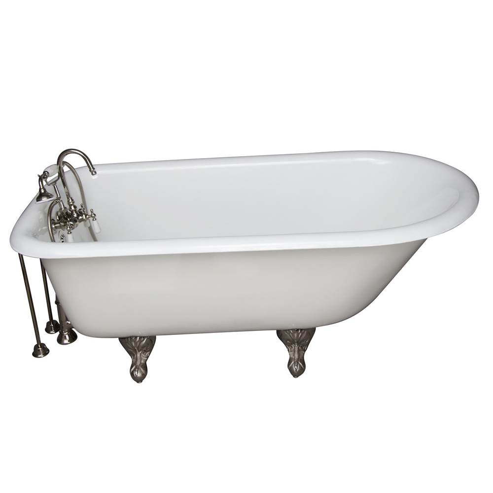 Barclay TKCTR60-PN7  Tub Kit 60 Cast Iron Roll Top Filler Supplies Drain  - Polished Nickel