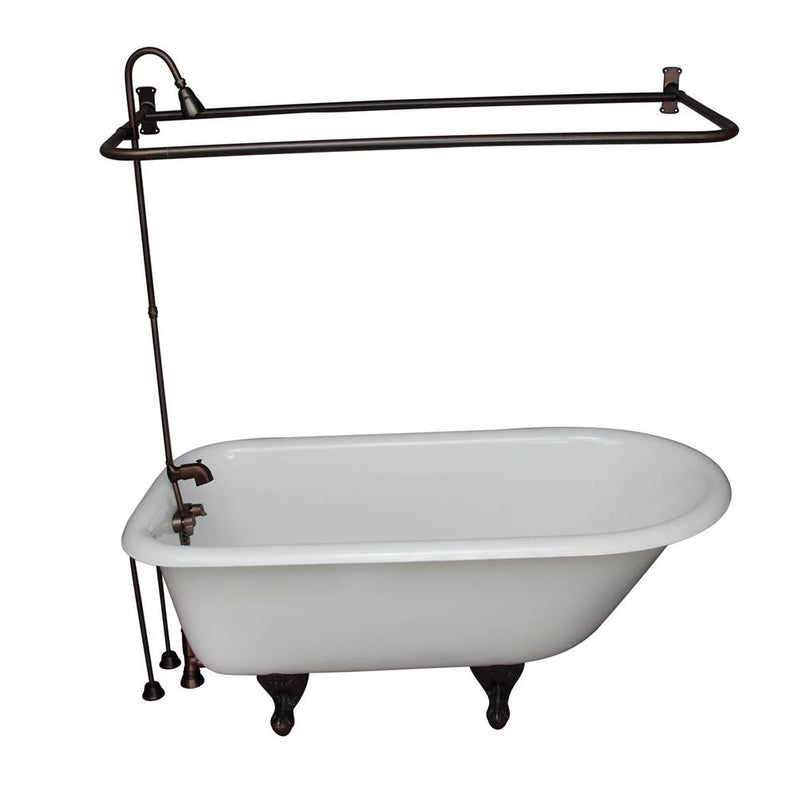 Barclay TKCTR67-ORB4  Tub Kit 67 Cast Iron Roll Top Shower Unit Supplies Drain  - Oil Rubbed Bronze