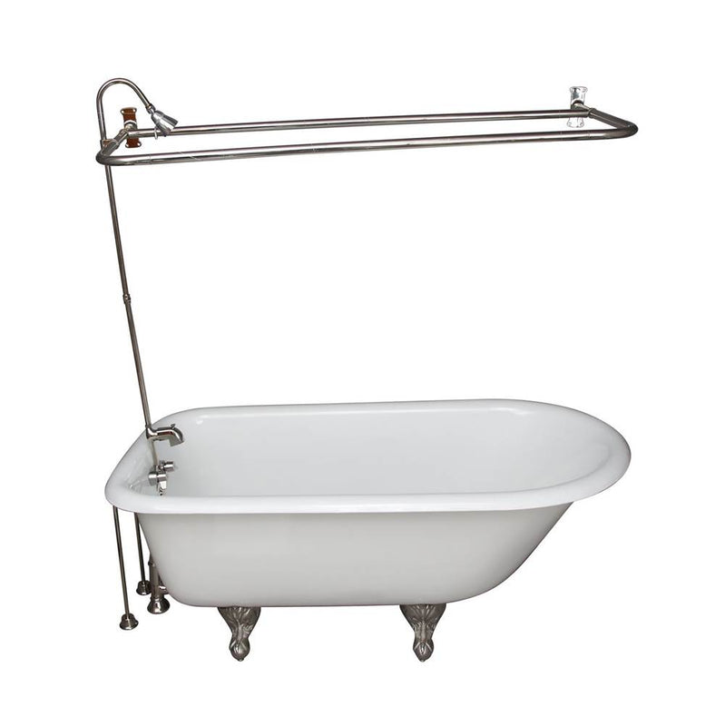 Barclay TKCTR67-PN2  Tub Kit 67 Cast Iron Roll Top Shower Unit Supplies Drain  - Polished Nickel