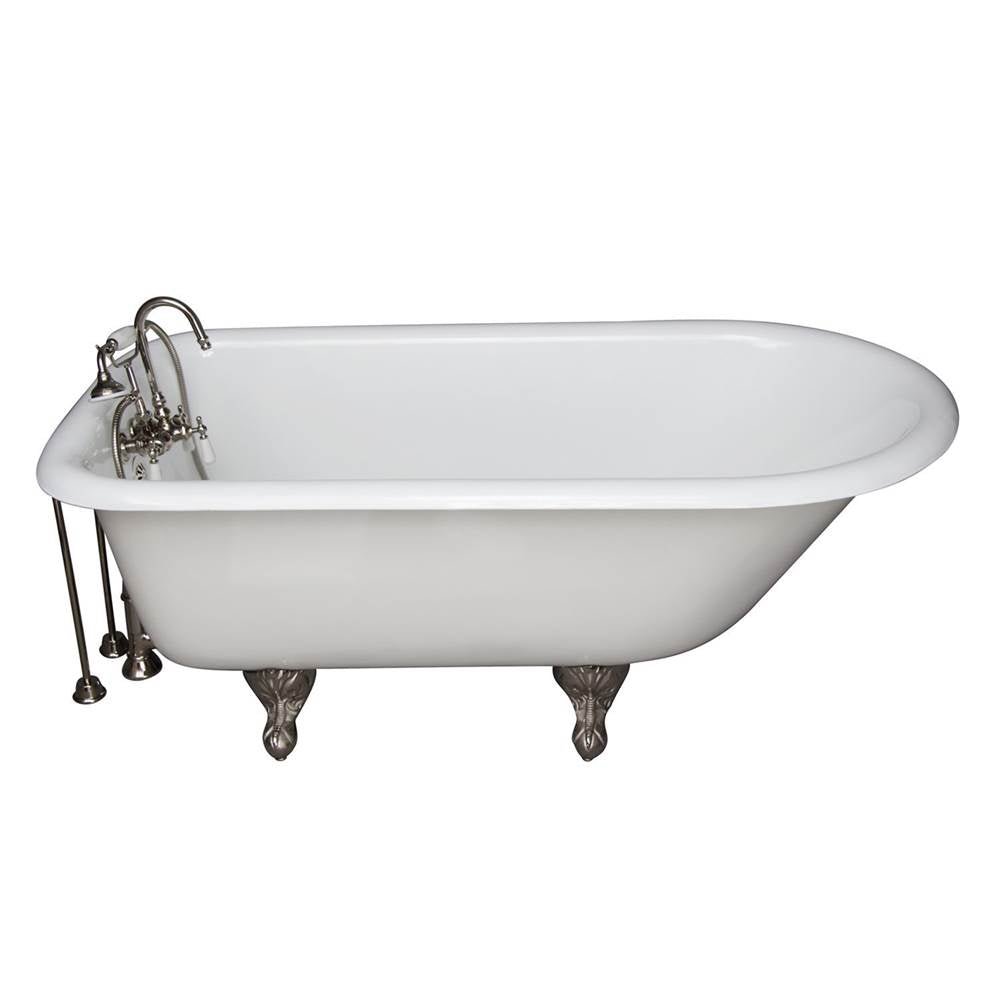 Barclay TKCTR67-PN7  Tub Kit 67 Cast Iron Roll Top Tub Filler Supplies Drain  - Polished Nickel