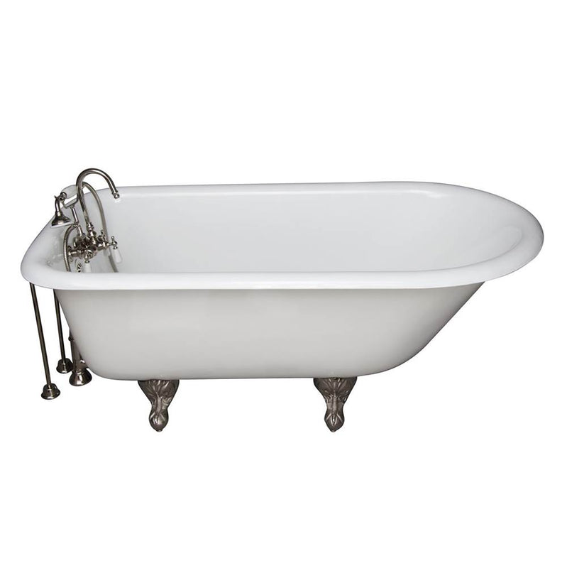 Barclay TKCTR67-PN7  Tub Kit 67 Cast Iron Roll Top Tub Filler Supplies Drain  - Polished Nickel
