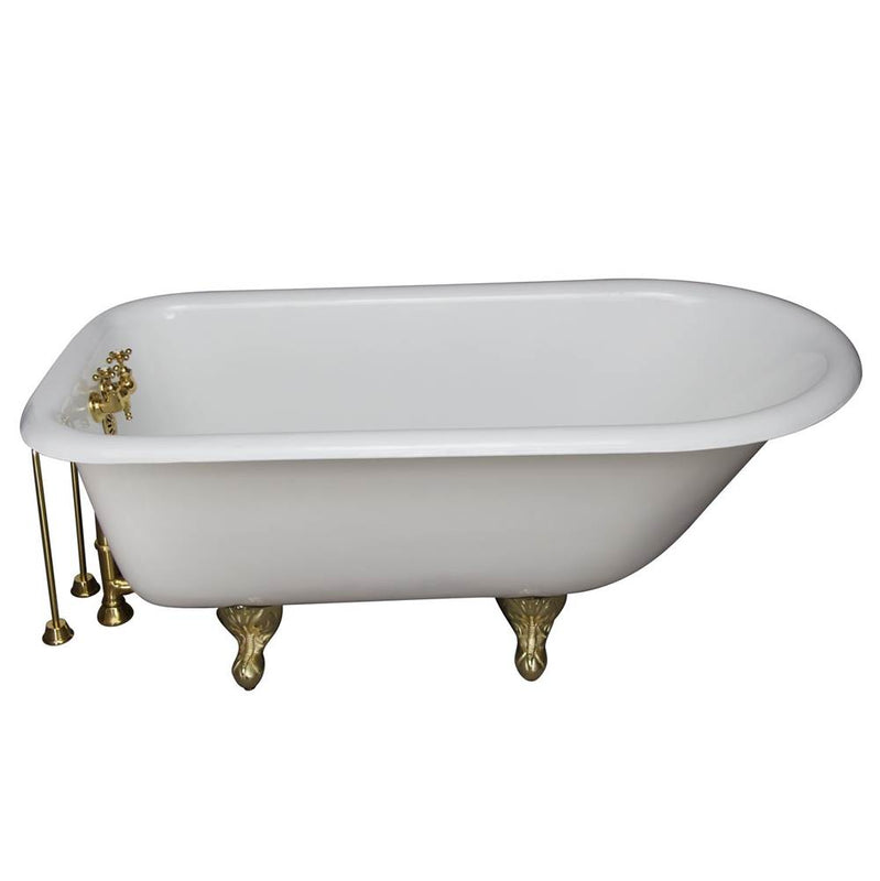 Barclay TKCTRH54-PB5  Tub Kit 55 Cast Iron Roll Top Supplies Drain  - Polished Brass