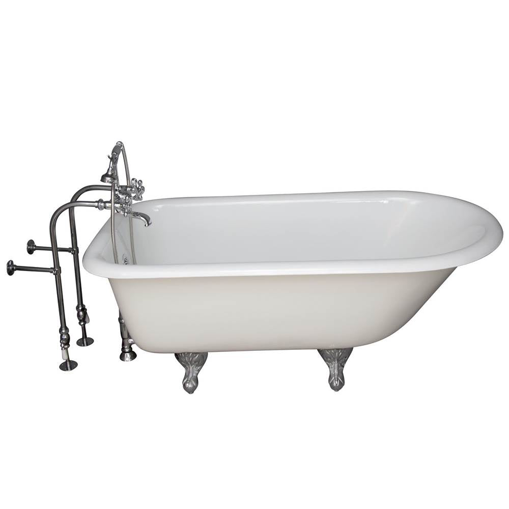 Barclay TKCTRN54-CP9  Tub Kit 55 Cast Iron Roll Top Filler Supplies Drain  - Polished Chrome