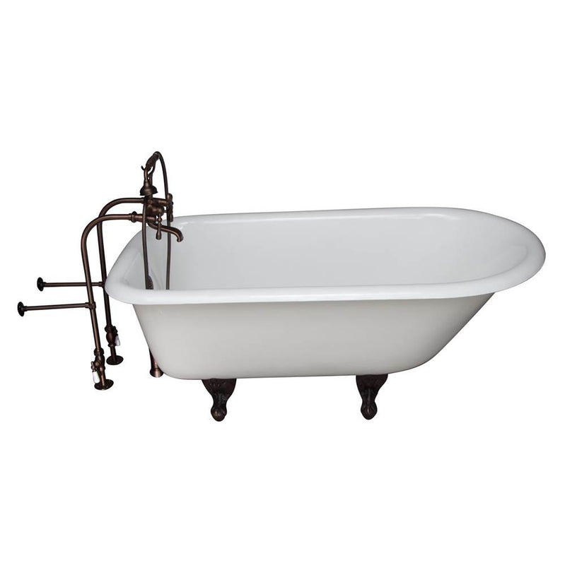 Barclay TKCTRN54-ORB8  Tub Kit 55 Cast Iron Roll Top Filler Supplies Drain  - Oil Rubbed Bronze