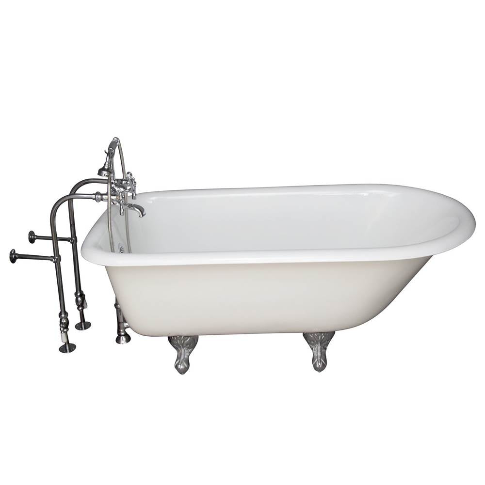 Barclay TKCTRN60-CP8  Tub Kit 60 Cast Iron Roll Top Tub Filler Supplies Drain  - Polished Chrome
