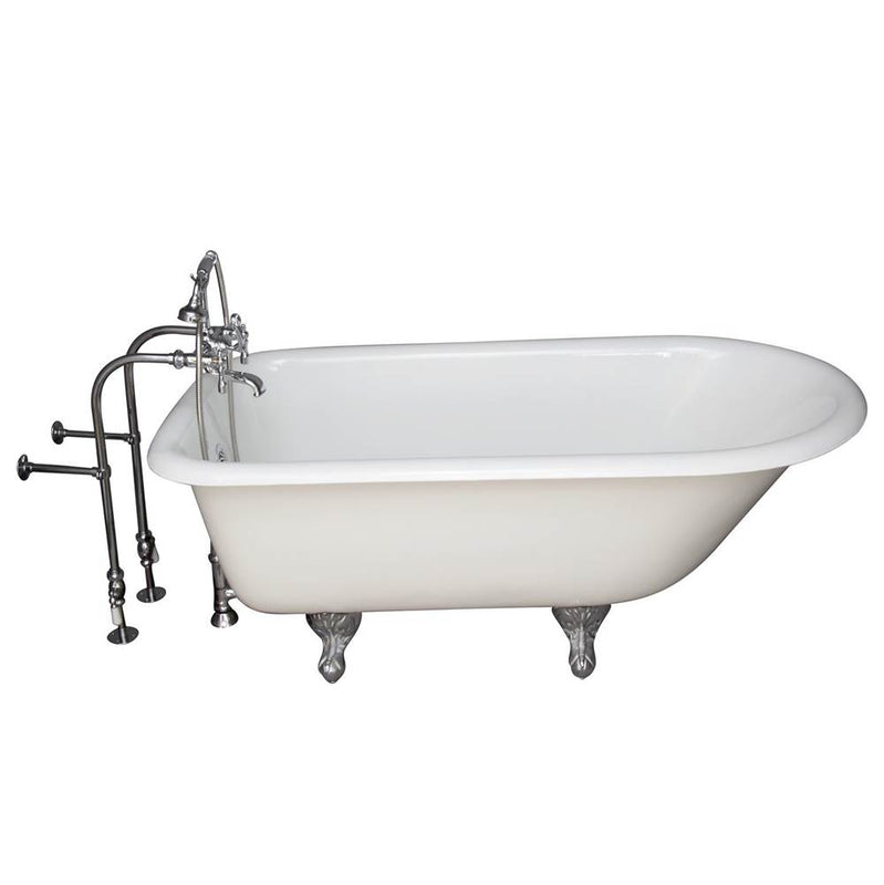 Barclay TKCTRN60-CP8  Tub Kit 60 Cast Iron Roll Top Tub Filler Supplies Drain  - Polished Chrome