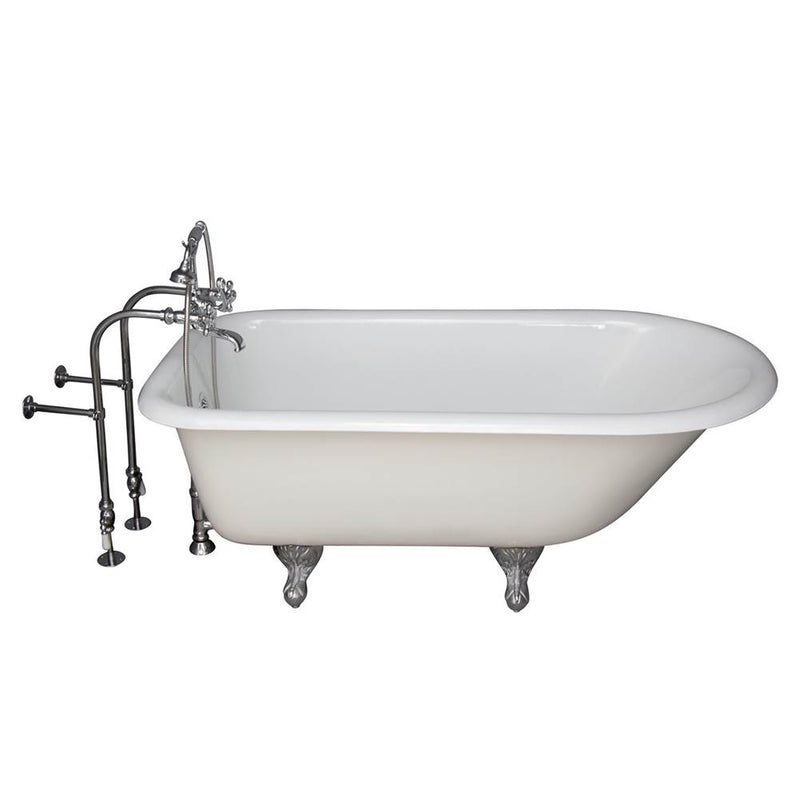 Barclay TKCTRN60-CP9  Tub Kit 60 Cast Iron Roll Top Tub Filler Supplies Drain  - Polished Chrome
