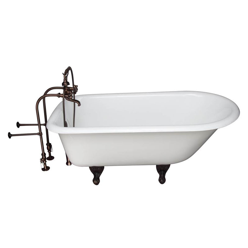 Barclay TKCTRN60-ORB9  Tub Kit 60 Cast Iron Roll Top Filler Supplies Drain  - Oil Rubbed Bronze