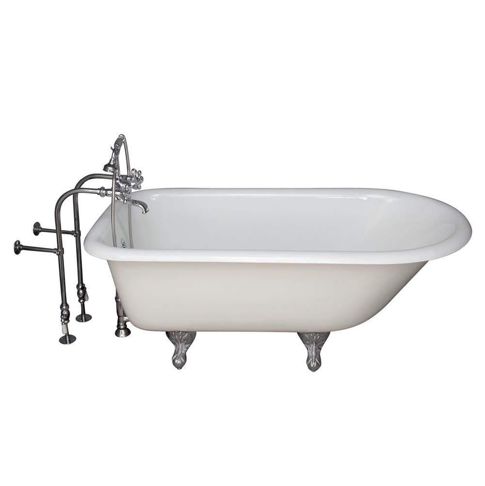 Barclay TKCTRN67-CP9  Tub Kit 67 Cast Iron Roll Top Tub Filler Supplies Drain  - Polished Chrome