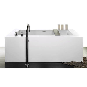Wet Style BC0102-BN Cube Bath 72 X 40 X 24 - 1 Wall - Built In Bn O/F Drain