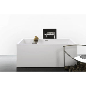 Wet Style BC0404-WHNT Cube Bath 62 X 30 X 24 - 2 Walls - Built In Nt O/F Wh Drain