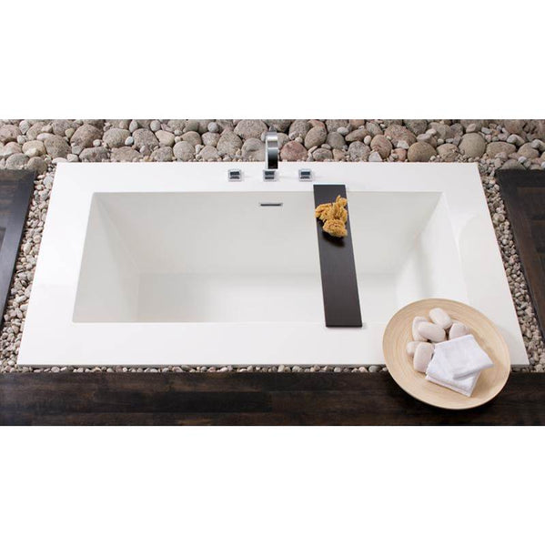 Wet Style BC0505-MBNT-COP Cube Bath 72 X 40 X 24 - 2 Walls - Built In Nt O/F Mb Drain