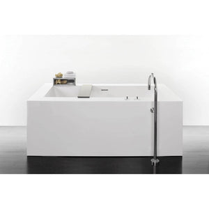 Wet Style BC1004-WHNT Cube Bath 66 X 36 X 24 - 2 Walls - Built In Nt O/F Wh Drain