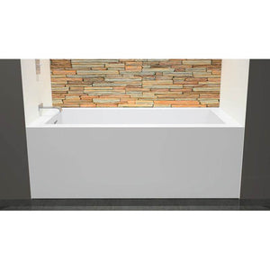 Wet Style BC1104-R-MBNT-COP Cube Bath 60 X 32 X 21 - 2 Walls - R Hand Drain - Built In Nt O/F Mb Drain