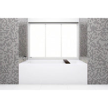 Load image into Gallery viewer, Wet Style BC1202-L-WHNT Cube Bath 66 X 32 X 19.75 - 1 Wall - L Hand Drain - Built In Nt O/F Wh Drain