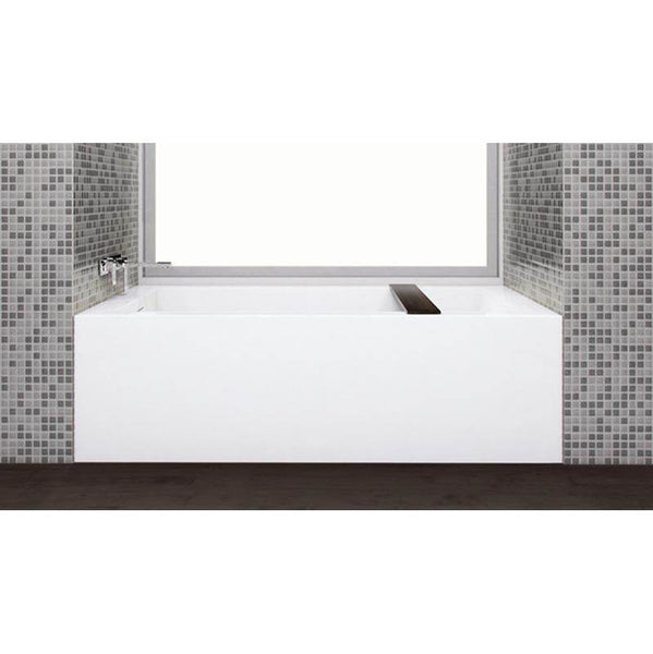 Wet Style BC1404-L-SB Cube Bath 60 X 30 X 18 - 2 Walls - L Hand Drain - Built In Sb O/F Drain