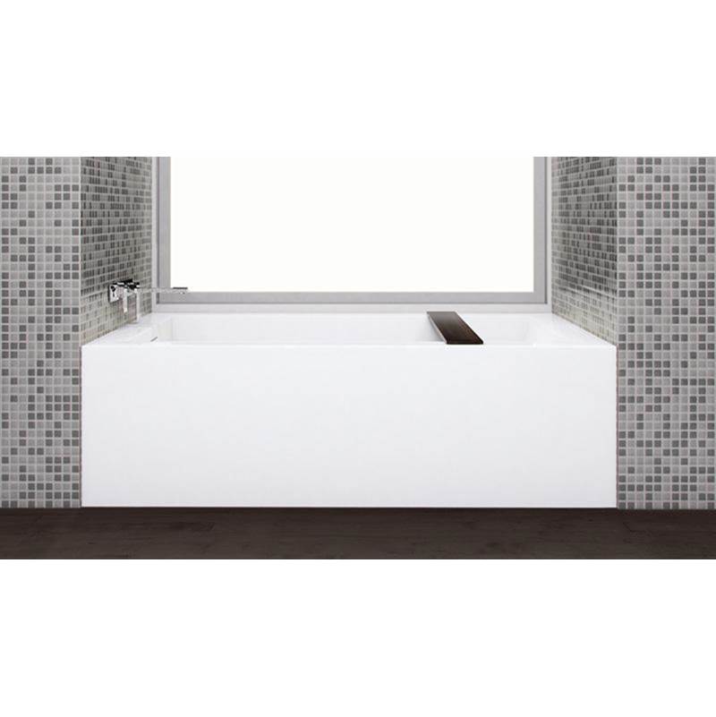 Wet Style BC1402-L-BN Cube Bath 60 X 30 X 18 - 1 Wall - L Hand Drain - Built In Bn O/F Drain