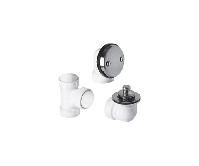 Mountain Plumbing BDWPLTP PVC Plumber's Half Kit with Economy Lift & Turn Trim (Two Hole Face Plate)