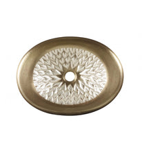 Load image into Gallery viewer, Thompson Traders BOD-1914P Legacy Bath Pavone Nantucket Handcrafted Bath Sink with with Pavone texture Brass and Nickel