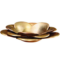 Load image into Gallery viewer, Thompson Traders BRV-19ASG Legacy Bath Fiore Flower shapped handcarfted solid copper Lifetime Antique Satin Gold