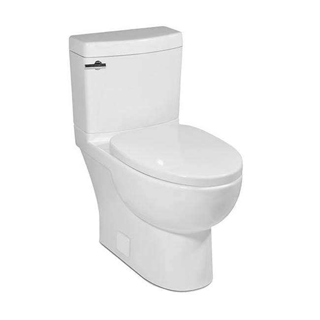 Icera C-3255.01 Malibu II Compact Elongated 10in Rough Toilet Bowl Rimless - White