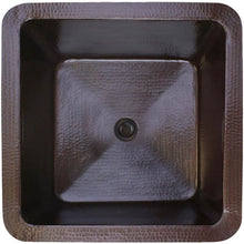 Load image into Gallery viewer, Linkasink C007-2 Hammered Large Square With 2 Drain Opening