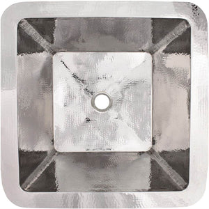 Linkasink C007-2 Hammered Large Square With 2 Drain Opening