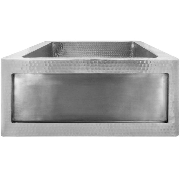 Linkasink C074-1.5 Hammered Inset Apron Front Hammered Bar Sink - ( Does Not Inlcude Inset Panel)