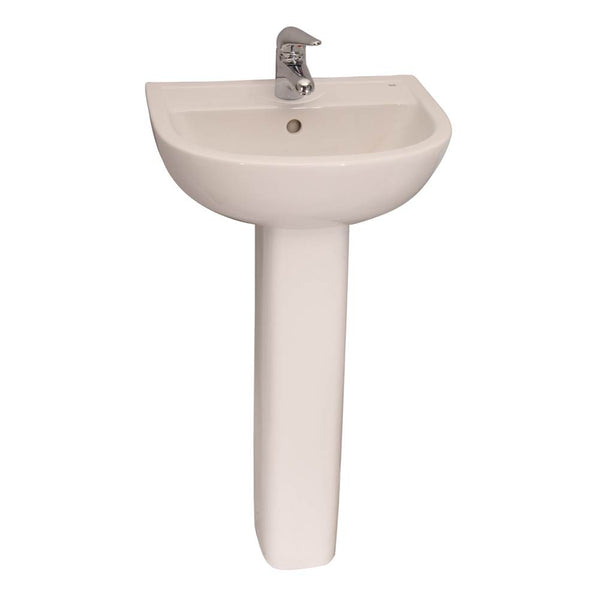 Barclay 3-534WH Compact 450 Ped Lavatory 4" Centerset  - White