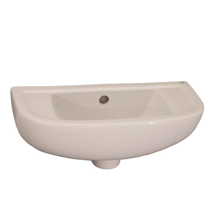 Barclay 4L-561WH Compact Slim Line Basin 18 1 Hole left  - White
