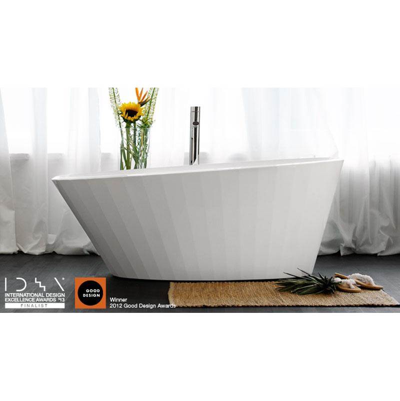 Wet Style BCR01-L-PCNT Couture Bath 65.5 X 33.75 X 25 - Fs - Built In Nt O/F Pc Drain