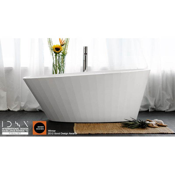 Wet Style BCR01-R-BN Couture Bath 65.5 X 33.75 X 25 - Fs - Built In Bn O/F Drain